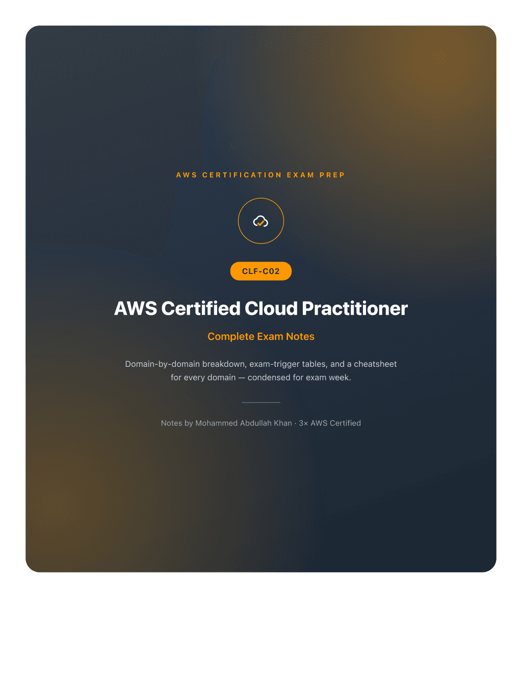 AWS Cloud Practitioner Notes (CLF-C02) PDF cover